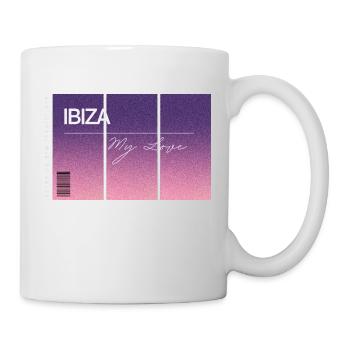 Ibiza, my love. Souvenir with GPS data - Mug - white - Right