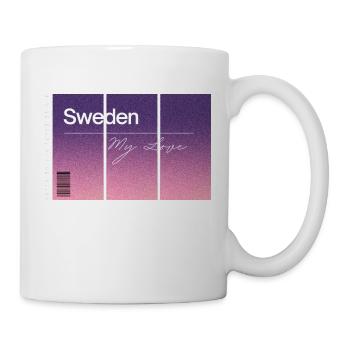 La Suède mon amour. Souvenir avec données GPS - Mug blanc - blanc - Droite