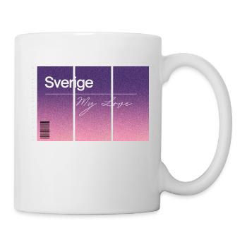 Sverige, my love. Souvenir WITH GPS data - Mug - white - Right