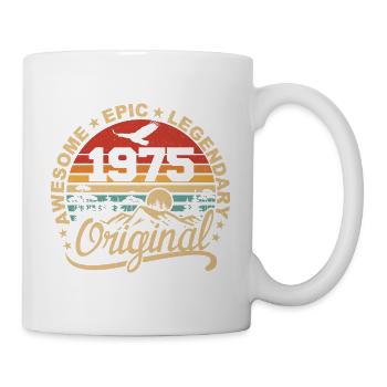 Original 1975 Geburtstagsgeschenk 1975 Retro 1975 - Tasse - Weiß - Rechts