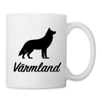 Värmland Wolf Sweden Region Län Silhouette - Mug - white - Right