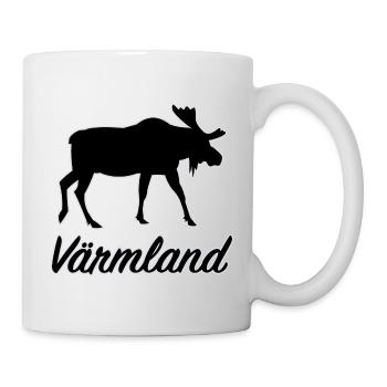 Värmland Moose Sweden Region Län Silhouette - Mug - white - Right