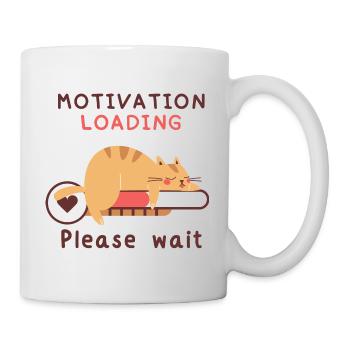 Chilling cat: Motivation is loaded - Mug - white - Right