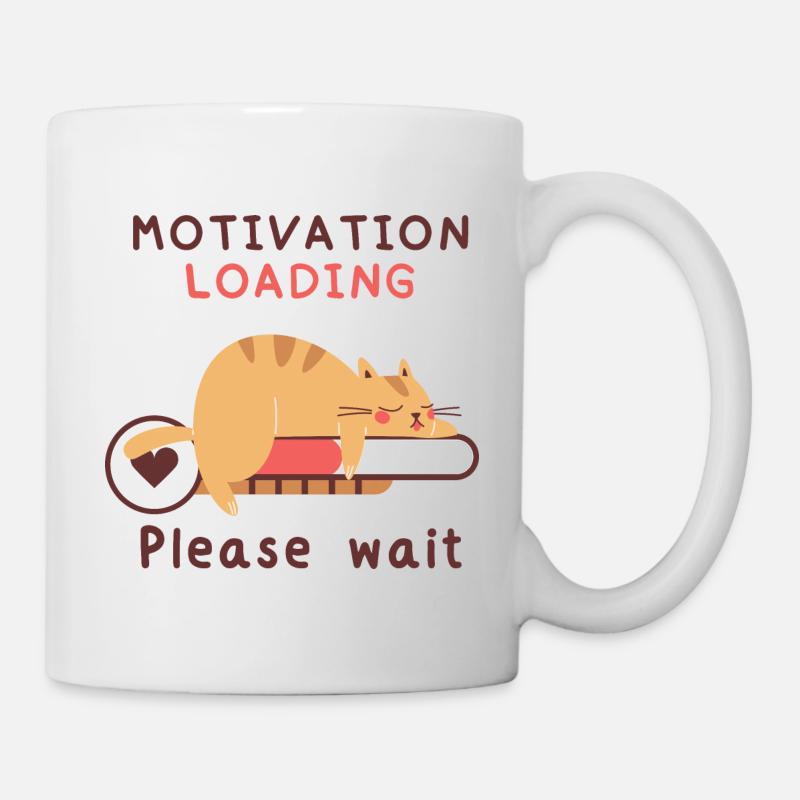Chat glacial : la motivation est chargée - Mug blanc - blanc