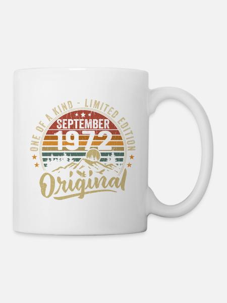 Geburtstag September 1972 - geboren im September 1972 - Tasse - Weiß