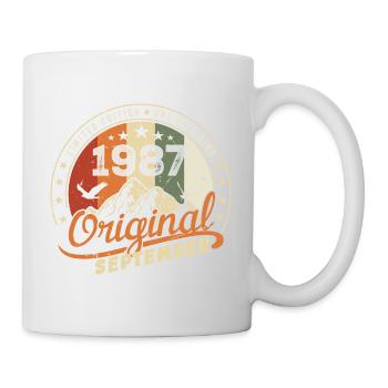 Cadeau D'anniversaire Vintage Né en Septembre 1987 - Mug blanc - blanc - Droite