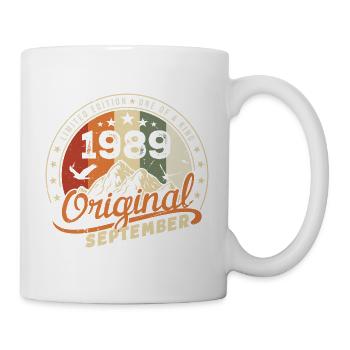 Vintage Birthday Gift Born in September 1989 - Mug - white - Right