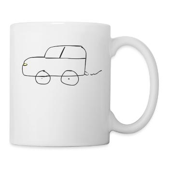 Drawn car - Mug - white - Right
