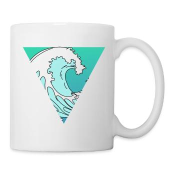 Wave in triangle - Mug - white - Right
