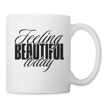 Feeling beautiful today - Mug - white - Right
