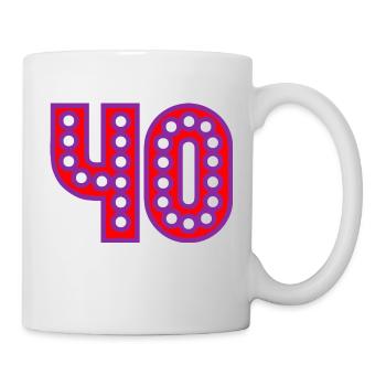 40. 40 JAHRE. 40-JÄHRIGES JUBILÄUM. 40-JÄHRIGES JUBILÄUM. - Tasse - Weiß - Rechts