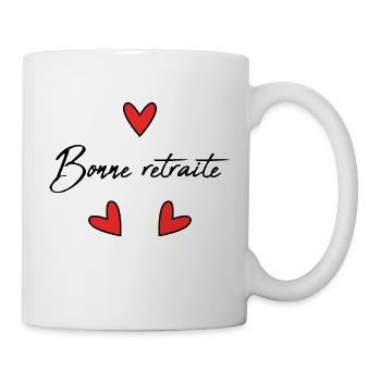 RUHESTAND. RUHESTAND. PENSIONIERT. GLÜCKLICHER RUHESTAND - Tasse - Weiß - Rechts