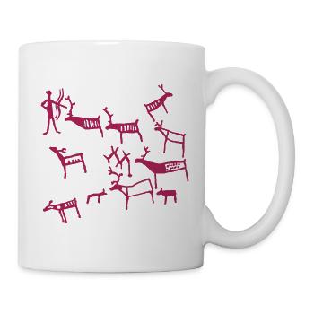 Haut pétroglyphe - Mug blanc - blanc - Droite