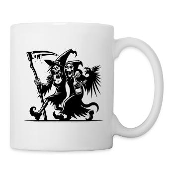 WITCH AND GRIM REAPER IN PARTY FRENZY - Mug - white - Right