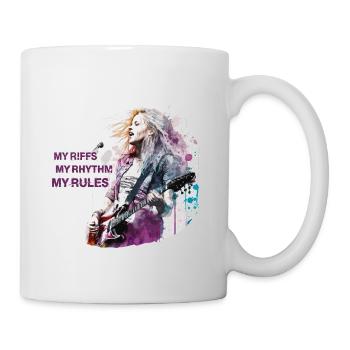 Girls rock music - Tasse - Weiß - Rechts