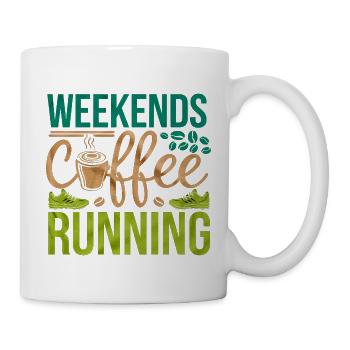 Weekends Coffee Running 6 - Tasse - Weiß - Rechts