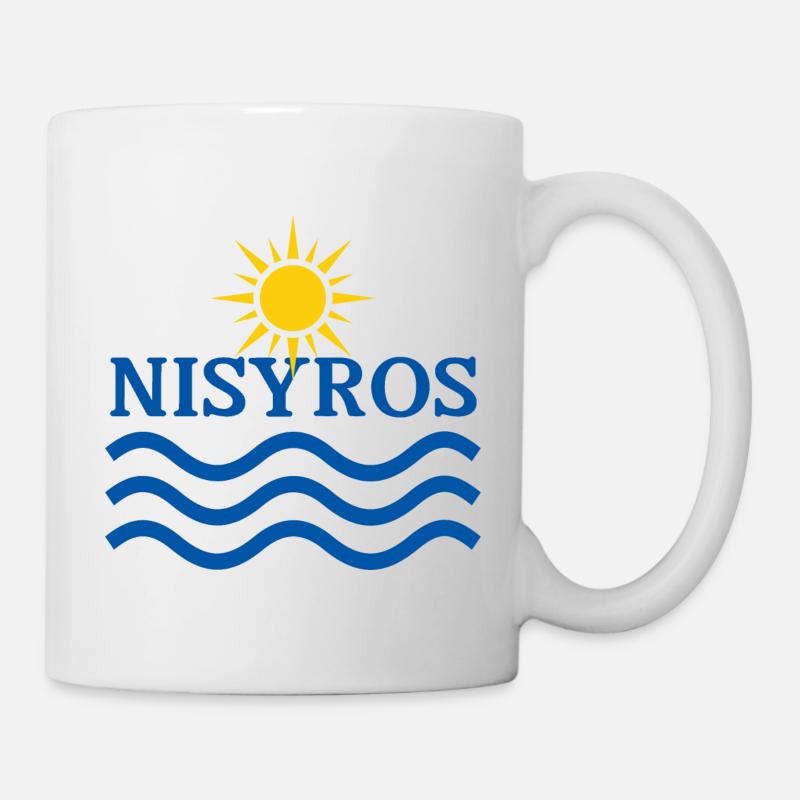 NISYROS Grèce-Ondes du Soleil - Mug blanc - blanc