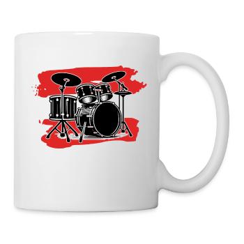 Austria Flag Drums - Mug - white - Right