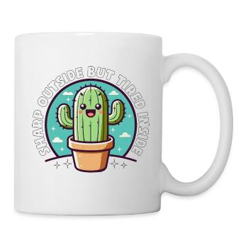 AUSSEN SCHARF, INNEN MÜDE - Tasse - Weiß - Rechts
