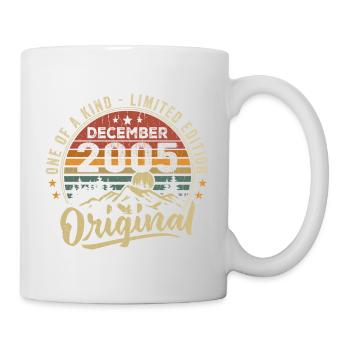 Dezember 2005 Retro Vintage Geburtstagsgeschenk - Tasse - Weiß - Rechts