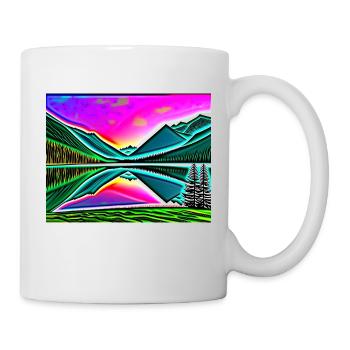 Morgentraum im Tal - Tasse - Weiß - Rechts