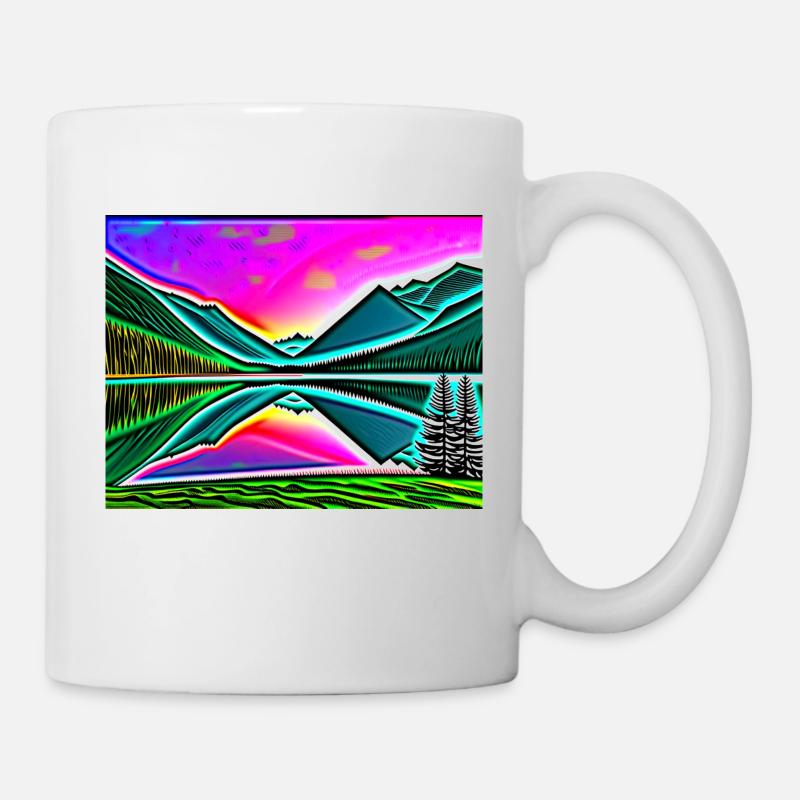 Morgentraum im Tal - Tasse - Weiß