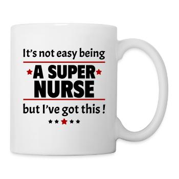 Pas facile d’être une super infirmière - Mug blanc - blanc - Droite