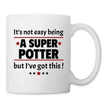 Pas facile d’être un super potier - Mug blanc - blanc - Droite