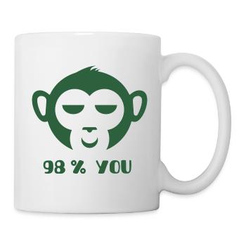 Affe 98% you 1-1 - Tasse - Weiß - Rechts