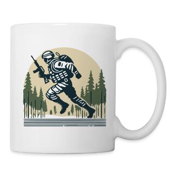Soldier running - Mug - white - Right
