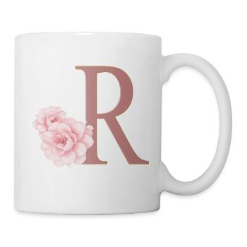 Letter R with flowers - Mug - white - Right
