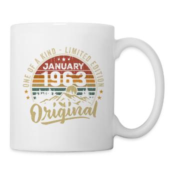 Janvier 1963 | Anniversaire Nées En Janvier 1963 - Mug blanc - blanc - Droite