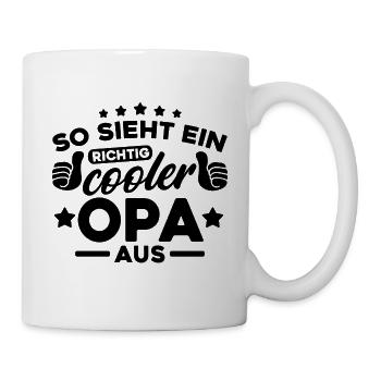 So sieht ein richtig cooler Opa aus - Tasse - Weiß - Rechts