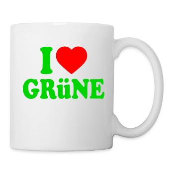 I love green - Mug - white - Right