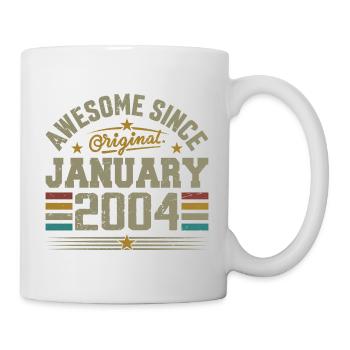 Retro Birthday Gift Born In January 2004 - Mug - white - Right