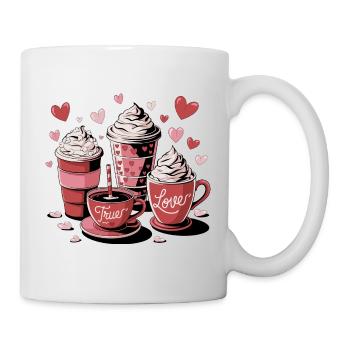 Wundervolle Herzen Tassen - Frauen Valentinstag - Tasse - Weiß - Rechts