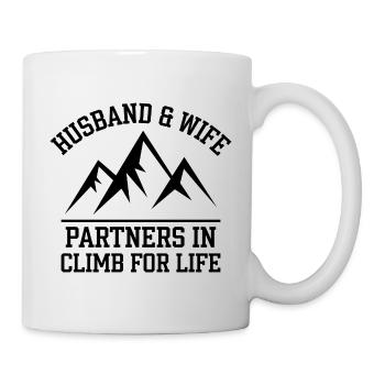 Climbing and summits for partners - Mug - white - Right