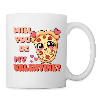 Pizza - Will You Be My Valentine - Mug - white - Right