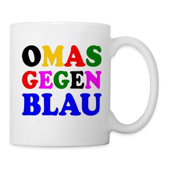 Omas gegen blau - Tasse - Weiß - Rechts