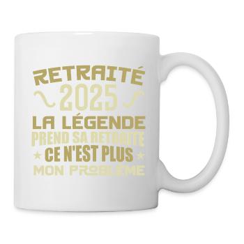 Humour Cadeau Retraité 2025, Retraité En 2025 - Mug blanc - blanc - Droite