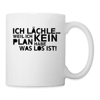 Je souris pas de plan - Mug blanc - blanc - Droite