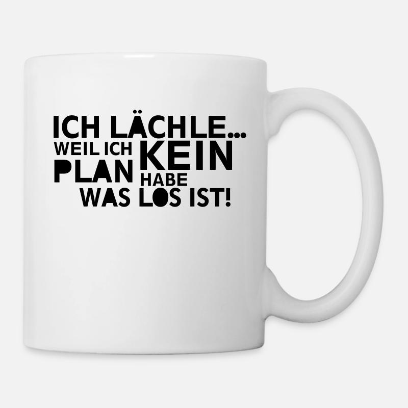 Je souris pas de plan - Mug blanc - blanc