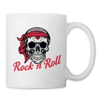 Rock'n'Roll Skull Design - Mug - white - Right