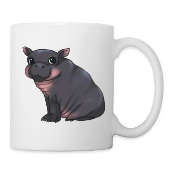 Mignon bébé hippopotame - Alarme de câlin ! - Mug blanc - blanc - Droite