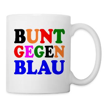 Bunt gegen rechts - afd - Tasse - Weiß - Rechts