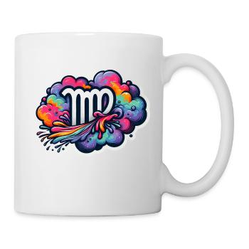 Couleur du zodiaque : Vierge - Mug blanc - blanc - Droite