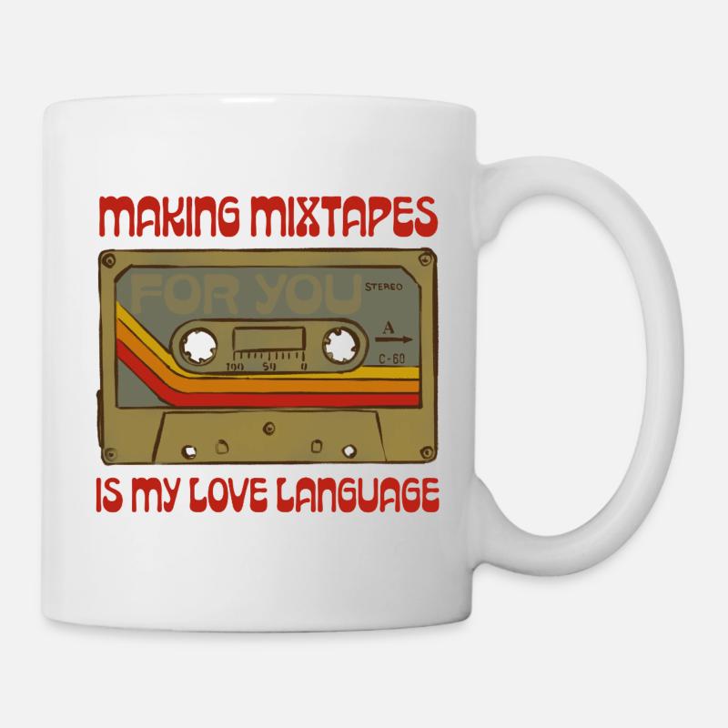 Les mixtapes sont ma langue d’amour - Mug blanc - blanc