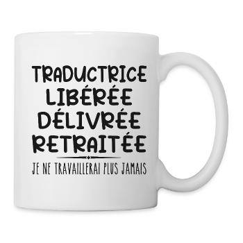 Traductrice célèbre sa retraite avec humour cadeau - Mug blanc - blanc - Droite