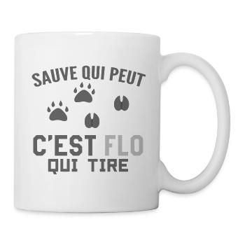 C'est Flo Qui Tire Humour Chaseur Florian Florent - Mug blanc - blanc - Droite