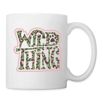 Wild Thing – Camo-Print Schriftzug - Tasse - Weiß - Rechts